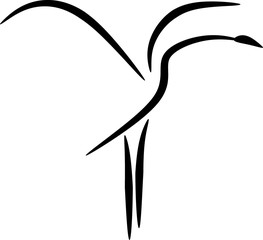 Kranich - abstrakt