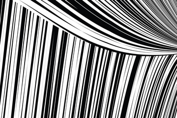 Obraz premium Abstract Warped Black and White Lines Background