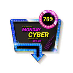 Cyber Monday movie style banner