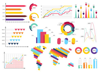 Set elements of infographics. Info bars, graphycs.