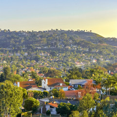 Residential homes on rolling hills in San Clemente