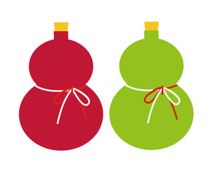 年賀状素材 ひょうたん セット