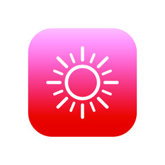 sun icon on round internet button