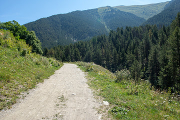 Road to Montgarri in the valley of Aran