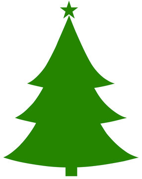 Christmas tree Vector flat design style