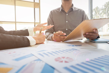 Business concept, Team meeting to lay the strategy.