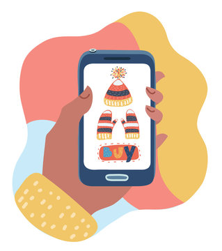 Online store on the smartphone concepts.