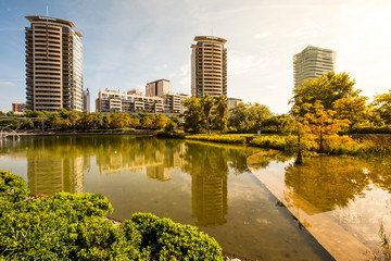 Contemporary cityscape in Barcelona Spain