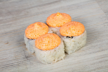 Japanese roll with prawn