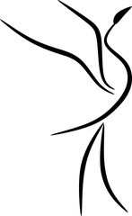 Kranich - abstrakt