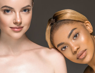 Ethnic beauty women face closeup healthy beautiful natural female protrait