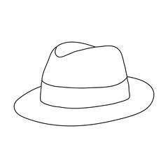 white background, contour, lines of men's hats