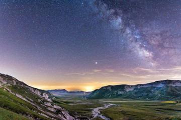 A Beautiful Milky Way over The Mountain of Gran Sasso