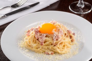 Hot and tasty Carbonara