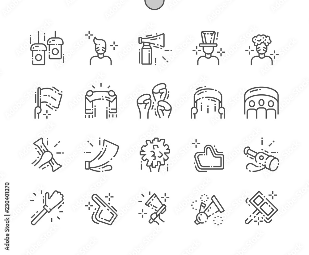 Poster spirit well-crafted pixel perfect vector thin line icons 30 2x grid for web graphics and apps. simpl