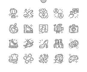 Interest Well-crafted Pixel Perfect Vector Thin Line Icons 30 2x Grid for Web Graphics and Apps. Simple Minimal Pictogram