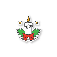 Christmas candle patch