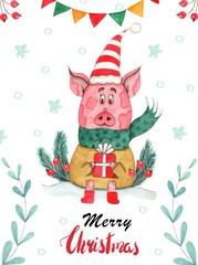 Christmas Winter Greeting Card