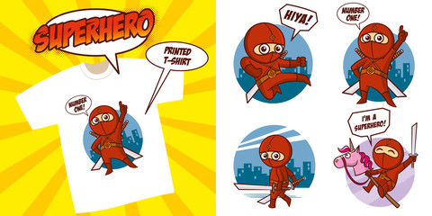 Superhero character Superheroes Set Vector illustration design
