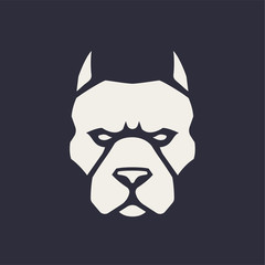 Pitbull Mascot Vector Icon