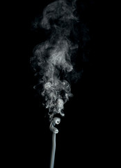 smoke on black background