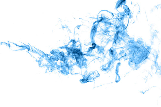 blue smoke on a white background
