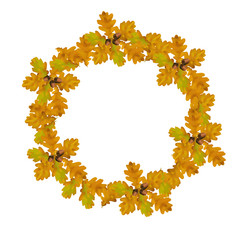 autumn wreath oak