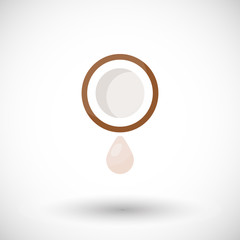 Coconut milk vector flat icon