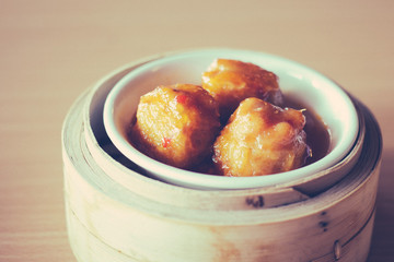 Various Traditional Chinese Dim Sum Dian Xin in Chinese Restaurant