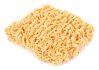 Instant noodles isolated on white background