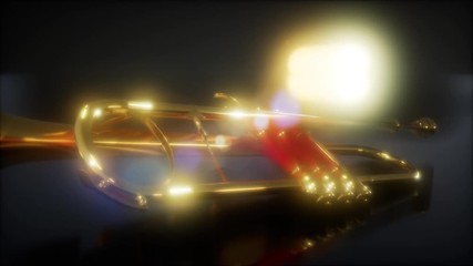 brass trumpet in the dark