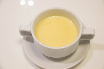  cream soups  in white