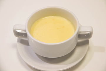  cream soups  in white