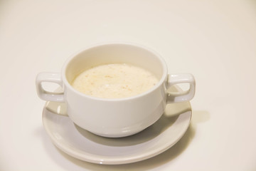  cream soups  in white