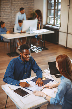 Young black man in a job interview