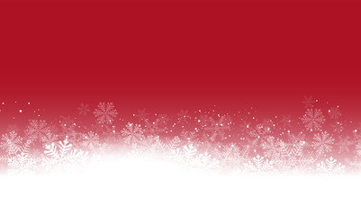 Rote Schneelandschaft Schneeflocken