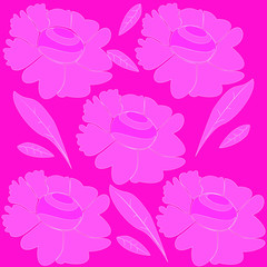 seamless pattern with pink zefir flowers 