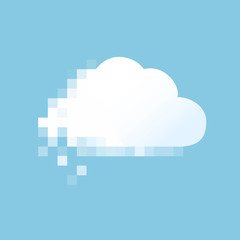 Vector pixel cloud. - Illustration