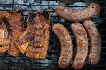 Traditional way of barbeque in South Africa called a braai