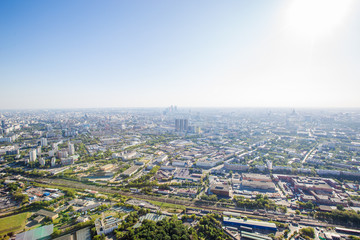 Fototapeta premium Aerial view of Moscow