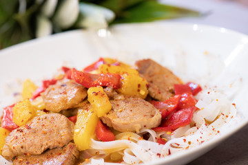 Pork with pineapple