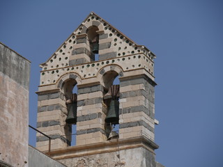 Gaeta - campanile con orologio in maiolica della chiesa dell'Annunziata