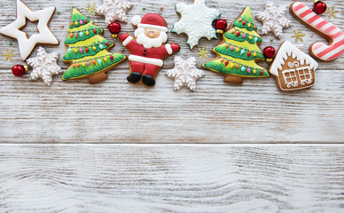 Christmas homemade gingerbread cookies