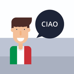 Italian flat design illustration