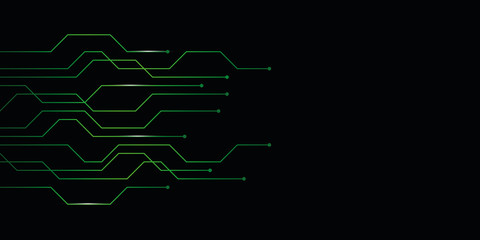 green abstract digital technology circuit board background