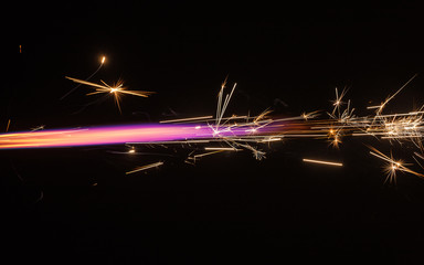 fire and sparks closeup