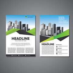 Brochure template layout, cover design annual report, magazine, flyer or booklet in A4 with blue geometric shapes on polygonal background