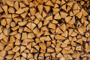a stack of firewood