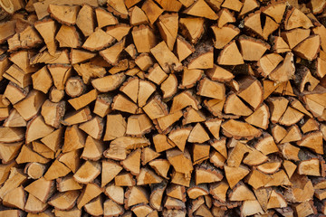 a stack of firewood
