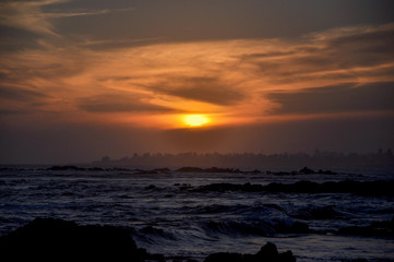 Fototapeta na wymiar Beautiful Sunset in Salvador, Bahia - Brazil 